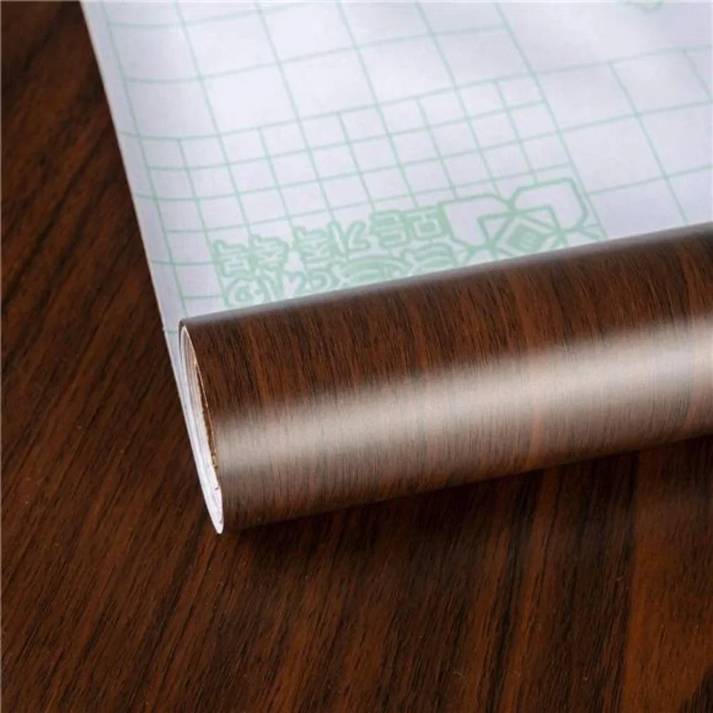 Dark Brown Wood Grain Contact Paper Thick Walnut Wood Wallpaper Peel Stick Black